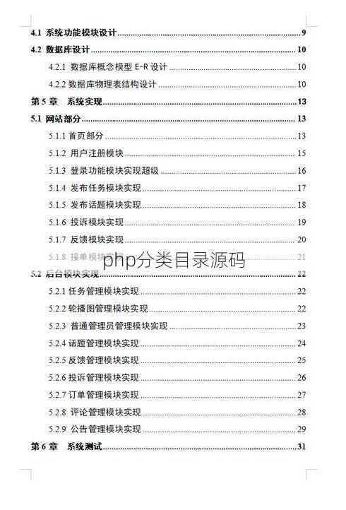 php分类目录源码