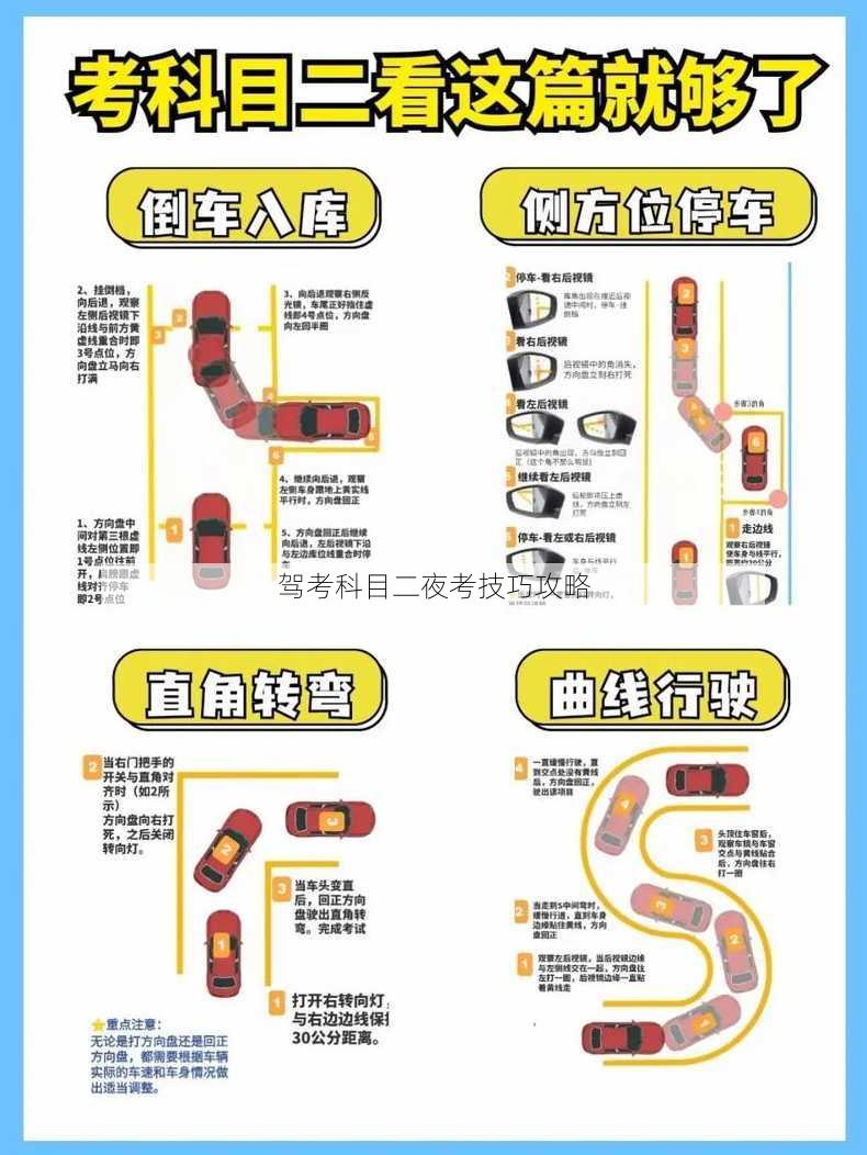 驾考科目二夜考技巧攻略