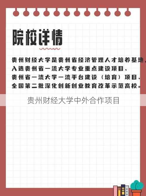 贵州财经大学中外合作项目