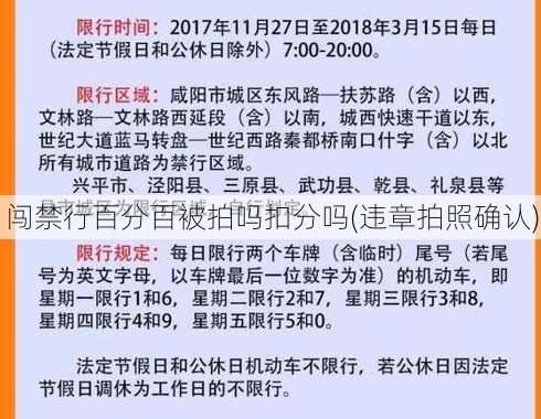 闯禁行百分百被拍吗扣分吗(违章拍照确认)