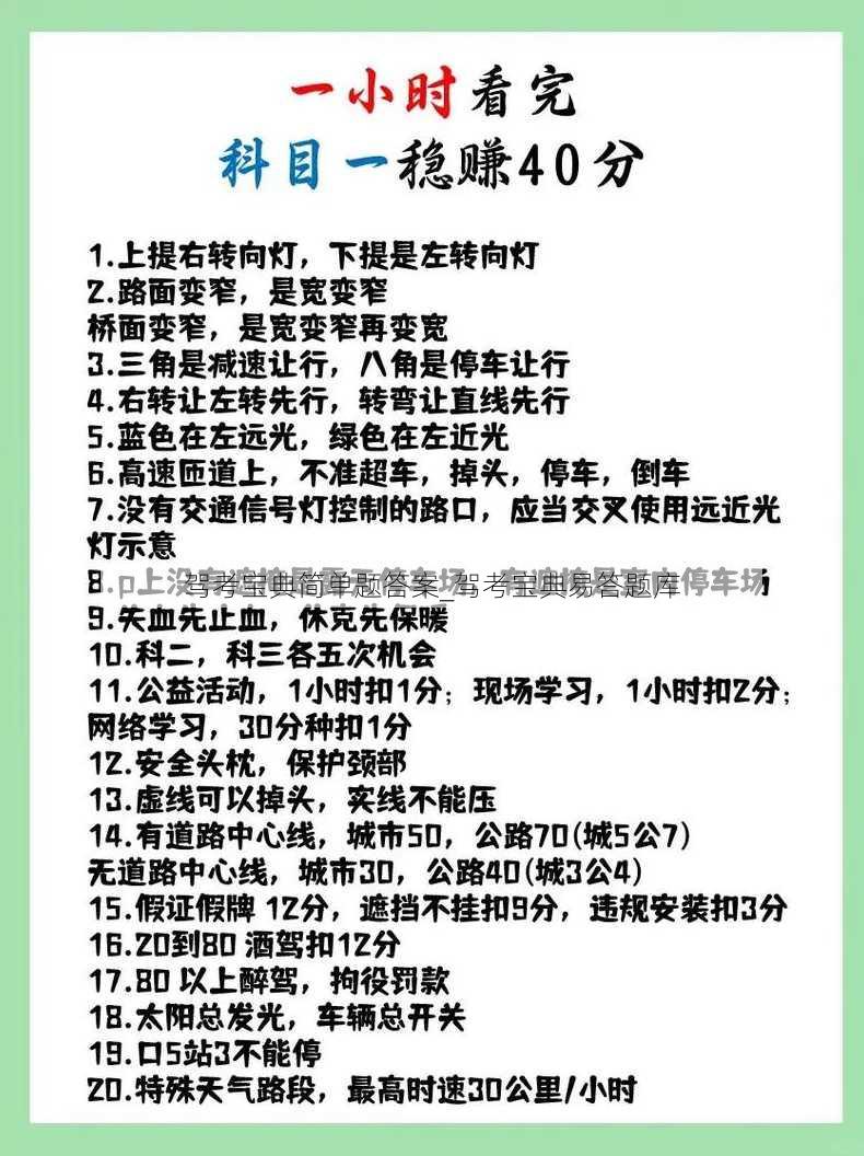 驾考宝典简单题答案_驾考宝典易答题库