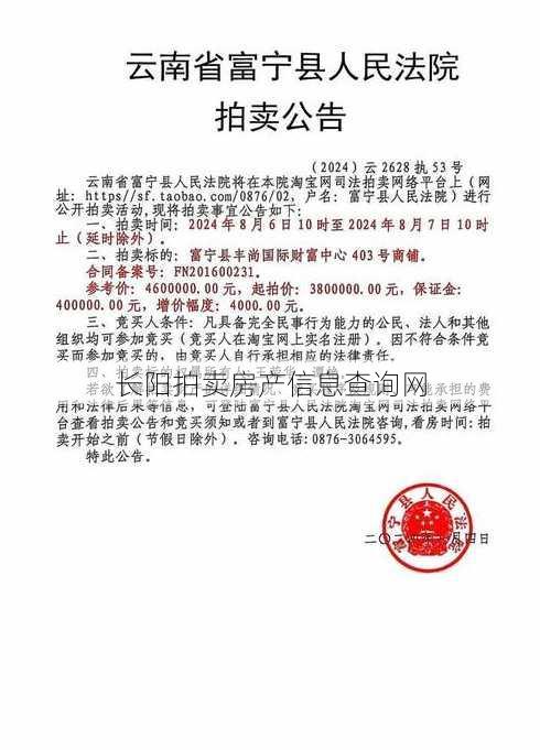 长阳拍卖房产信息查询网