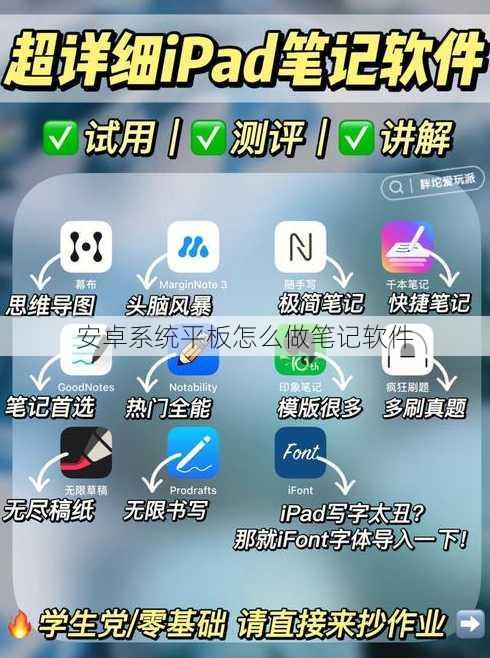 安卓系统平板怎么做笔记软件