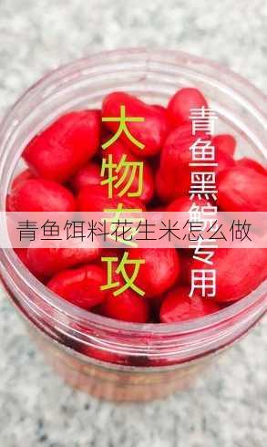 青鱼饵料花生米怎么做