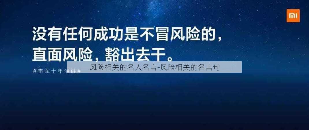 风险相关的名人名言-风险相关的名言句