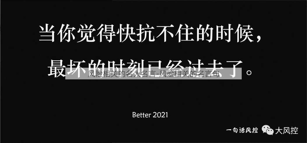 风险相关的名人名言-风险相关的名言句