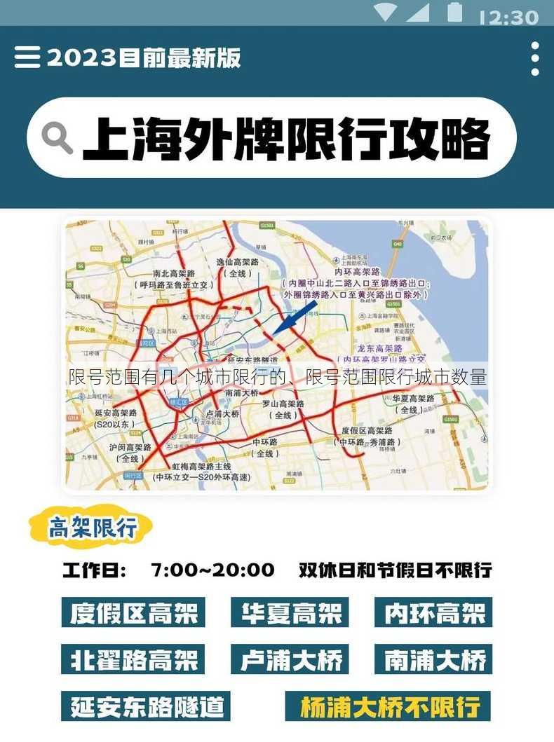 限号范围有几个城市限行的、限号范围限行城市数量