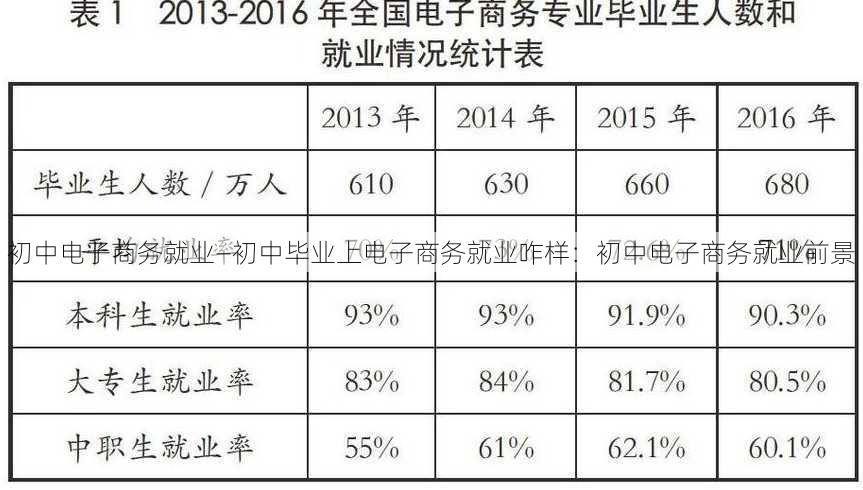 初中电子商务就业—初中毕业上电子商务就业咋样：初中电子商务就业前景