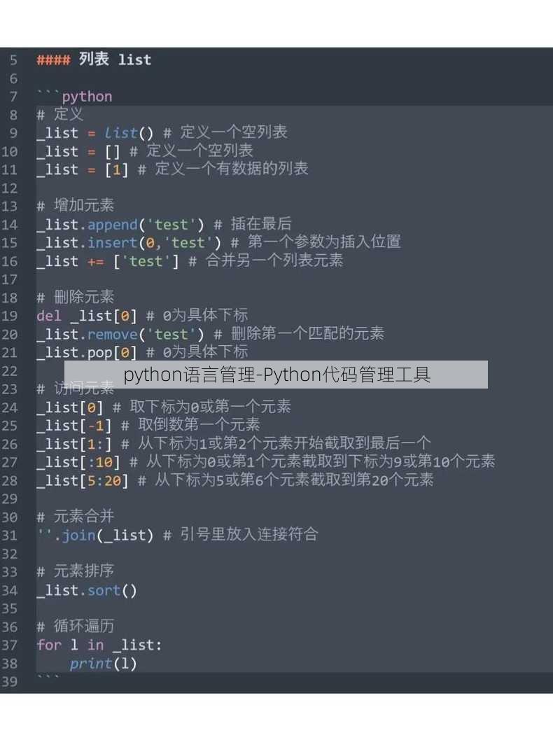 python语言管理-Python代码管理工具