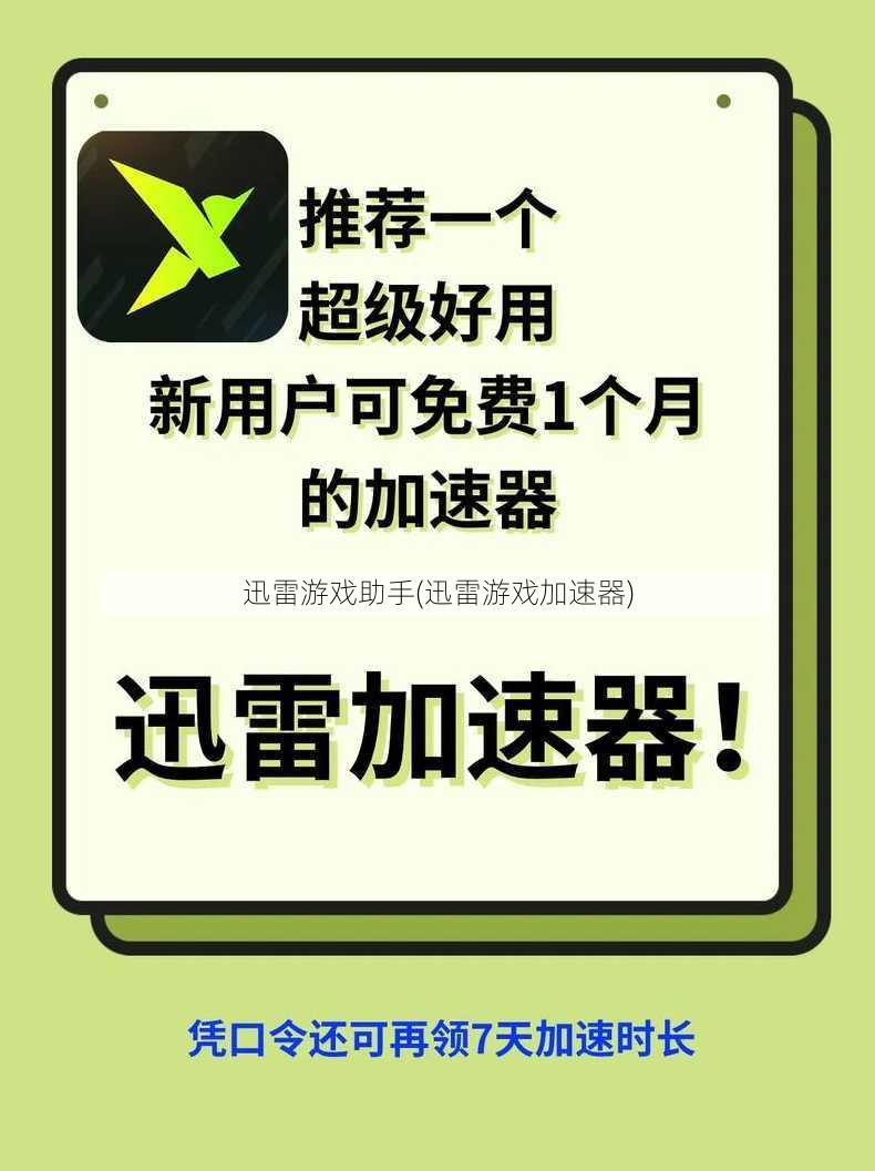 迅雷游戏助手(迅雷游戏加速器)