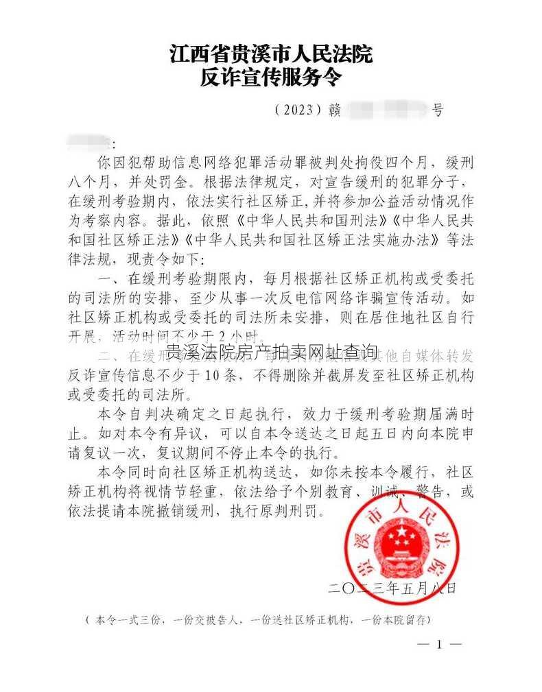 贵溪法院房产拍卖网址查询