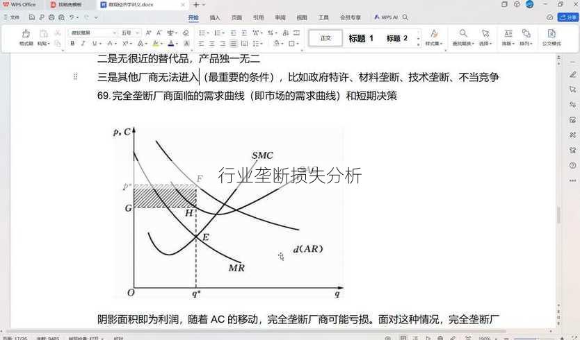 行业垄断损失分析