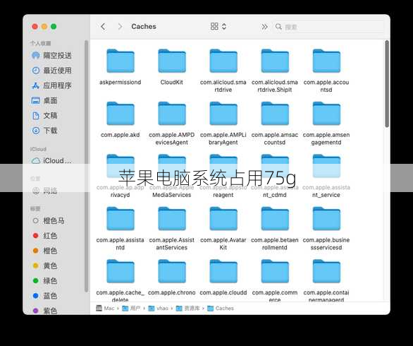 苹果电脑系统占用75g