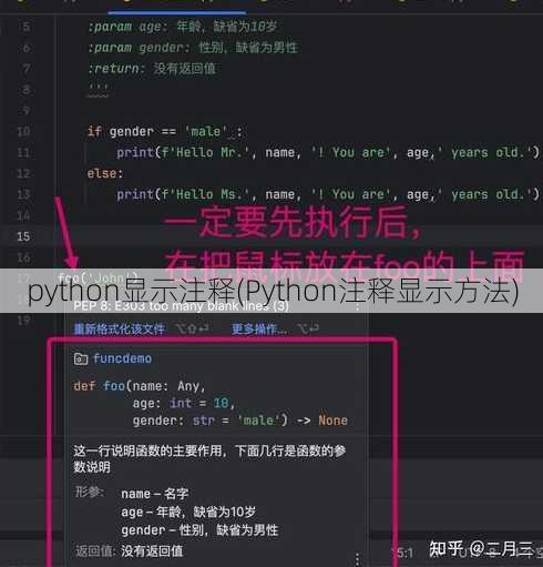 python显示注释(Python注释显示方法)