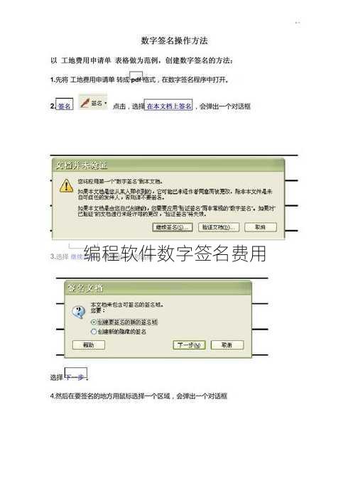 编程软件数字签名费用