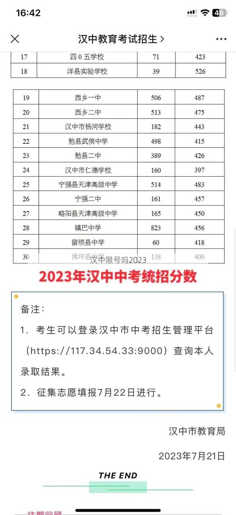 汉中限号吗2023