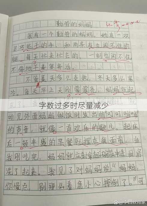 字数过多时尽量减少