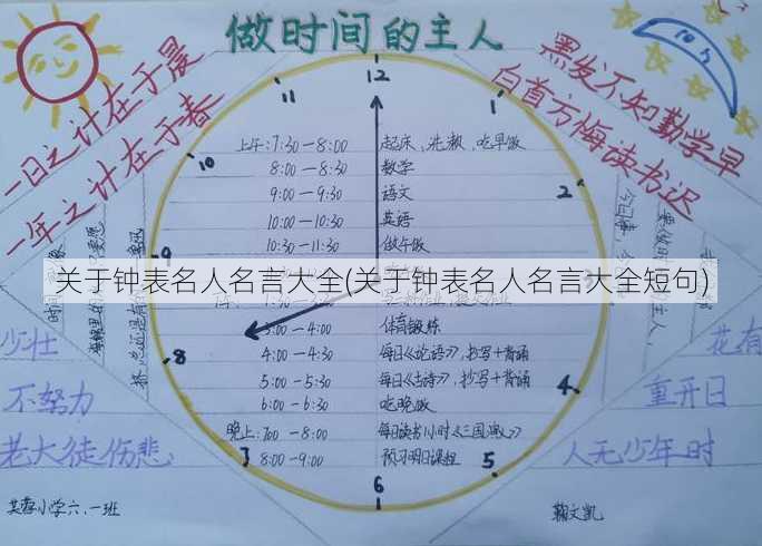 关于钟表名人名言大全(关于钟表名人名言大全短句)