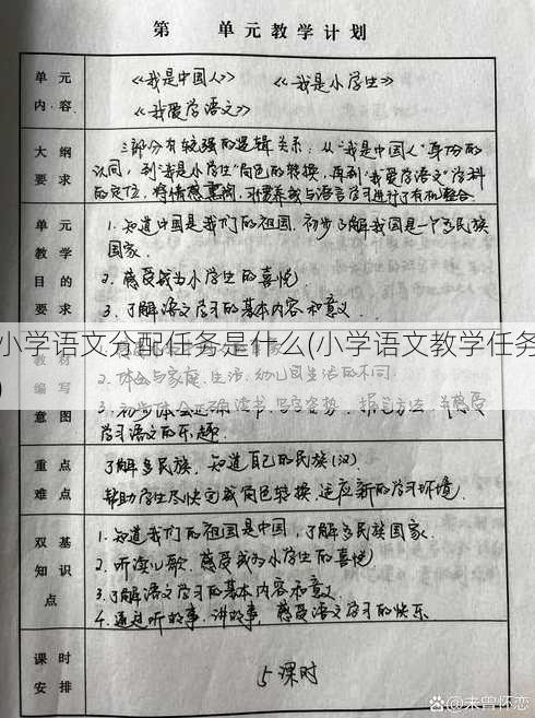 小学语文分配任务是什么(小学语文教学任务)