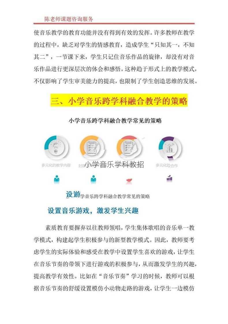 小学音乐学科教招