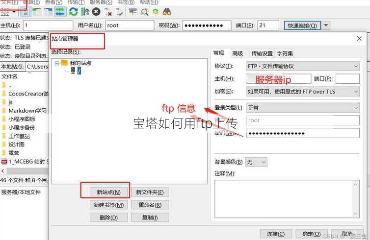 宝塔如何用ftp上传