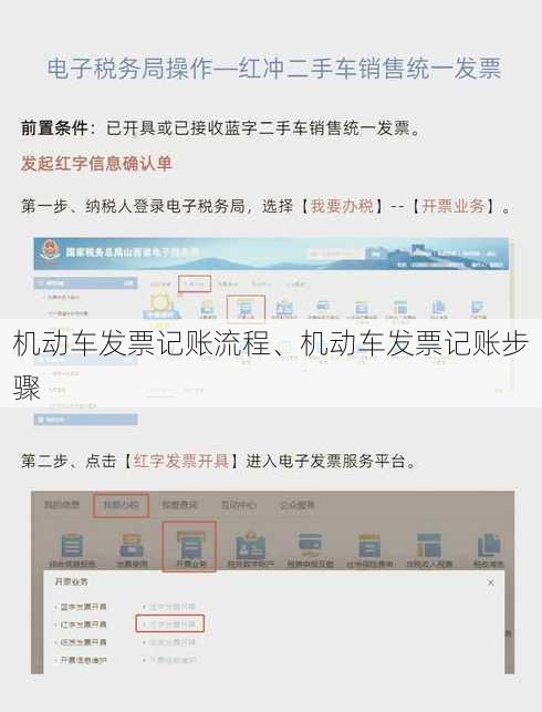 机动车发票记账流程、机动车发票记账步骤