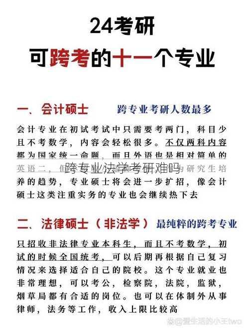 跨专业法学考研难吗