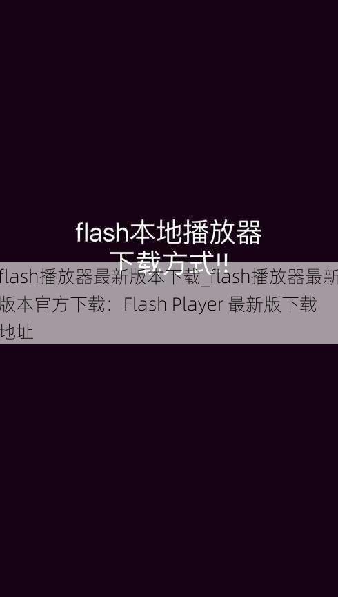 flash播放器最新版本下载_flash播放器最新版本官方下载：Flash Player 最新版下载地址